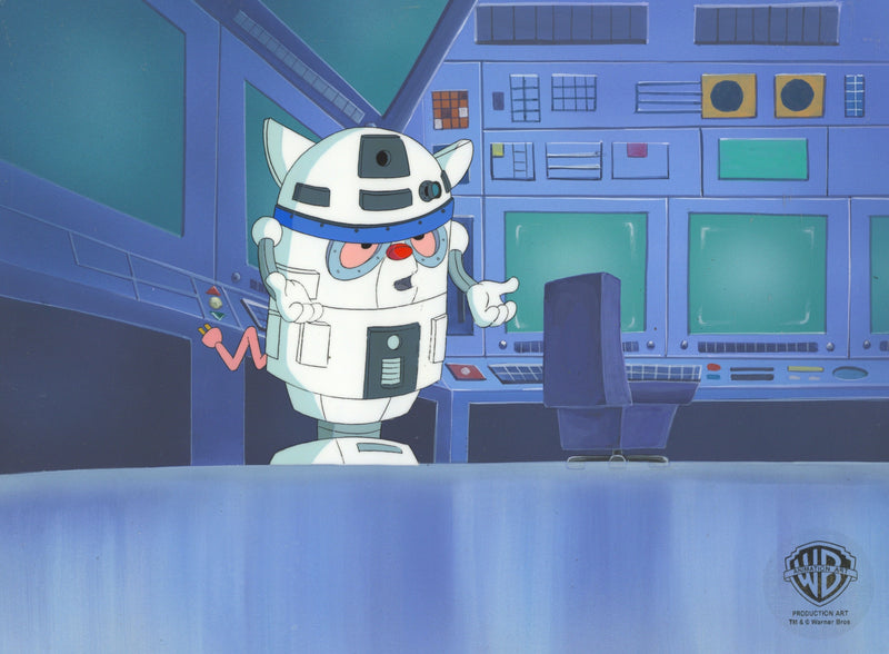 Pinky and the Brain Original Production Cel on Original Background: Brain2-Me2 (Framed)