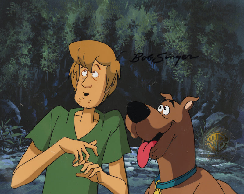 Scooby-Doo on Zombie Island Original Production Cel with Matching Drawing Signed by Bob Singer: Shaggy, Scooby