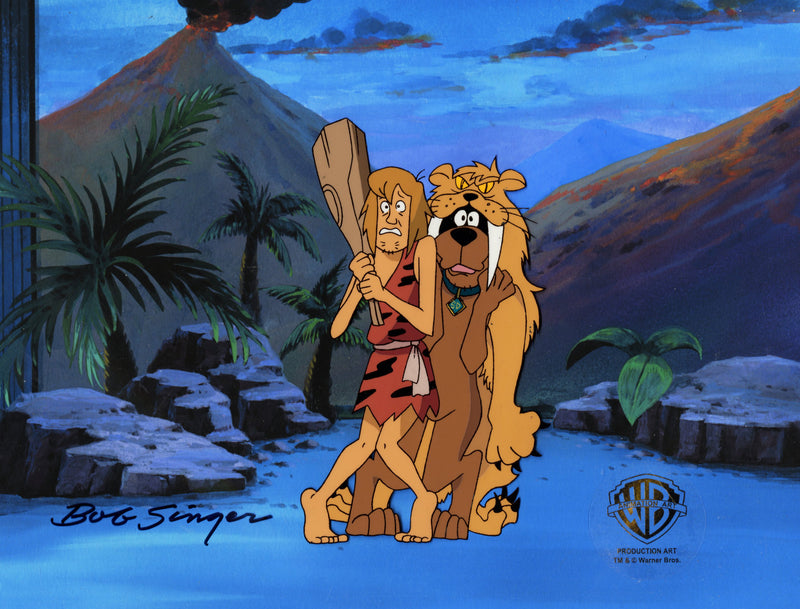 Scooby-Doo and the Witch's Ghost Original Production Cel Signed by Bob Singer: Scooby-Doo and Shaggy