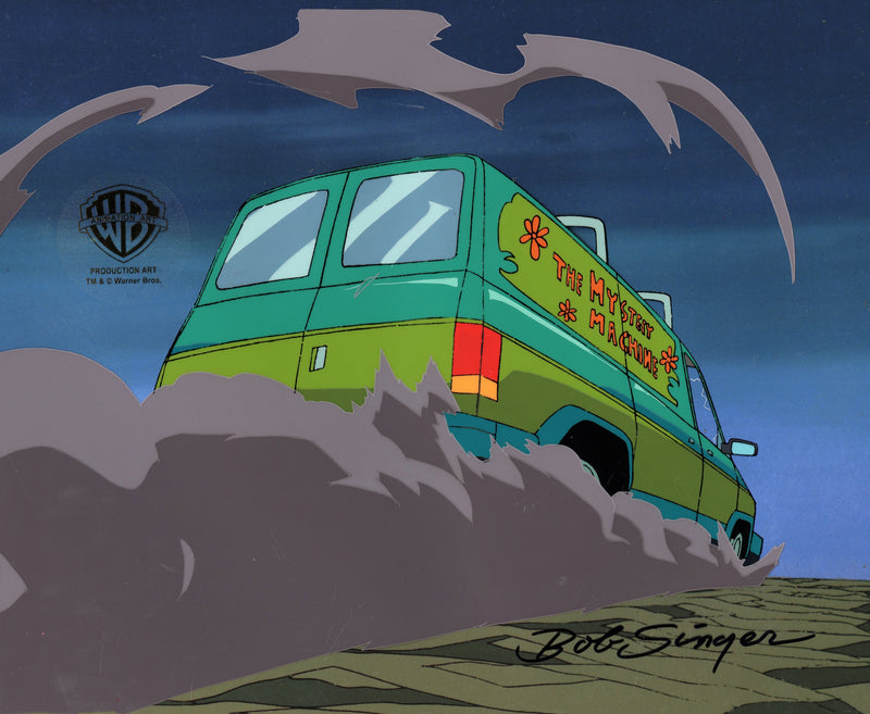 Scooby-Doo and the Witch's Ghost Original Production Cel and Drawing Signed by Bob Singer: Mystery Machine