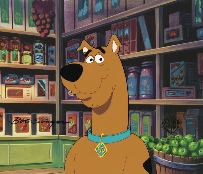 Scooby-Doo on Zombie Island Original Production Cel with Matching Drawing Signed by Bob Singer: Scooby-Doo