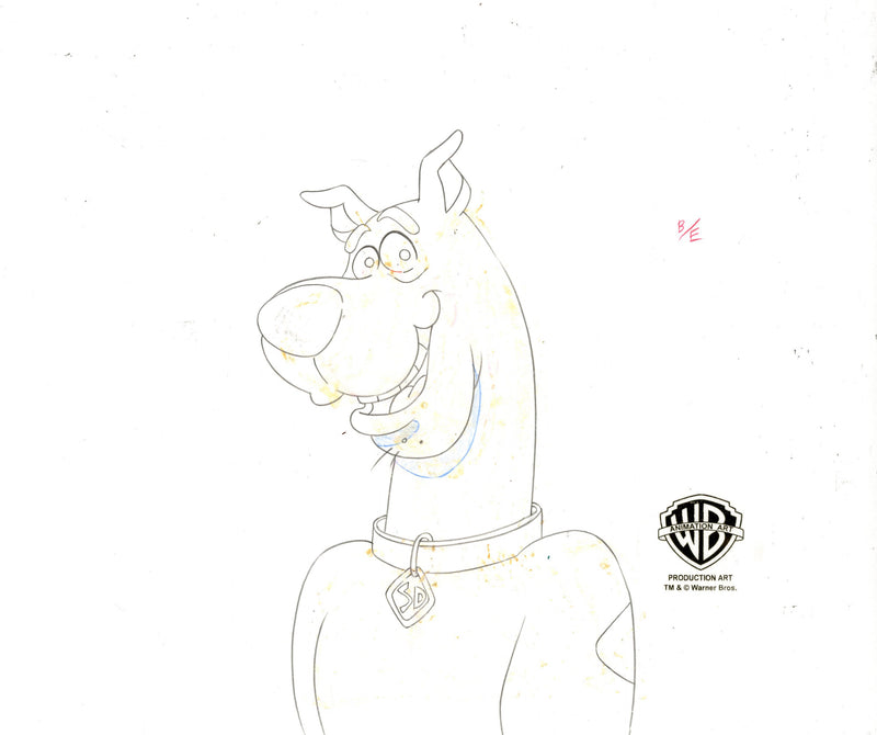 Scooby-Doo on Zombie Island Original Production Cel and Drawing Signed by Bob Singer: Scooby