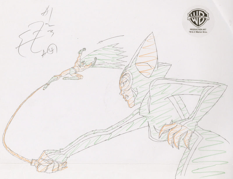 The Batman Original Production Drawing: Batman, Catwoman