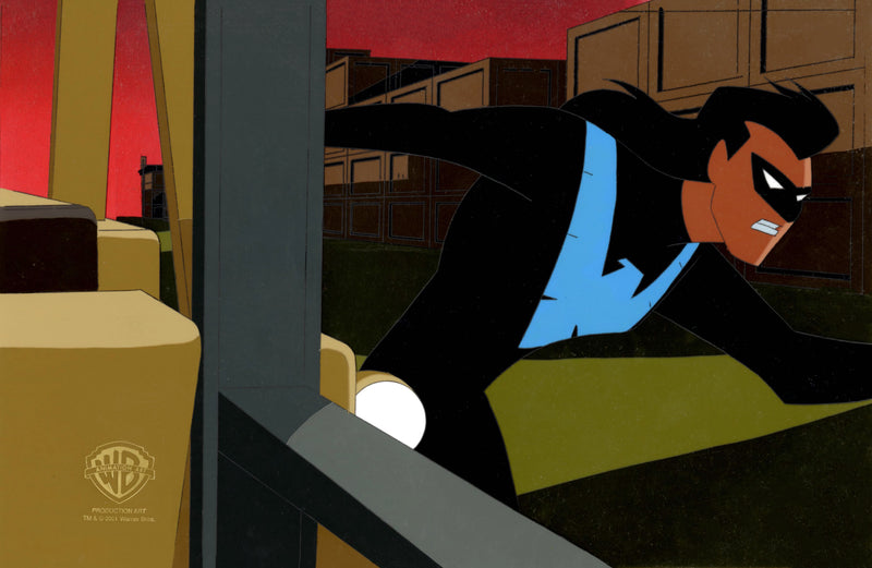 The New Batman Adventures Original Production Cel on Original Background: Nightwing