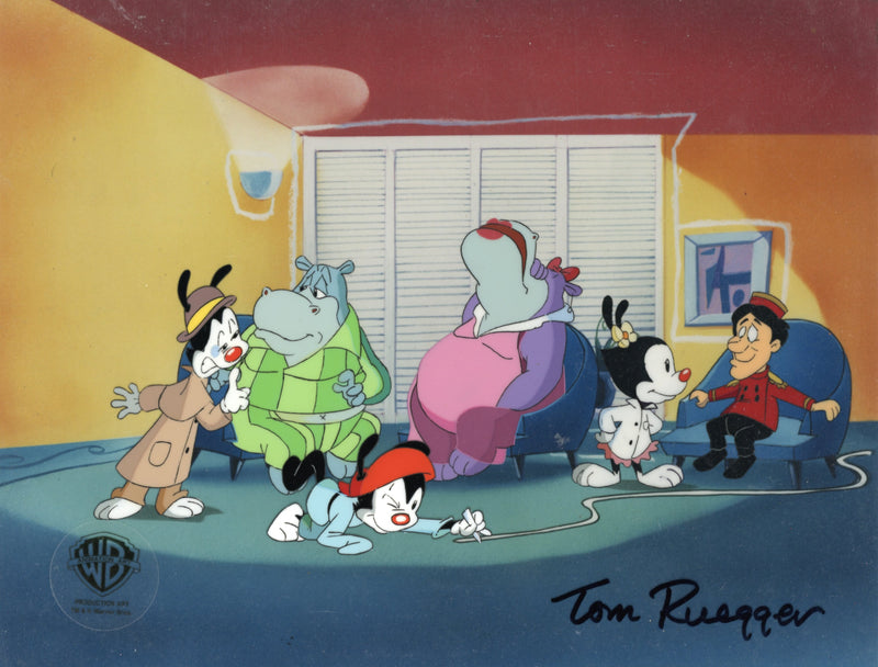 Tom Ruegger Cartoon Animaniacs Original Production Cel Signed by Tom Ruegger: The Warners ...