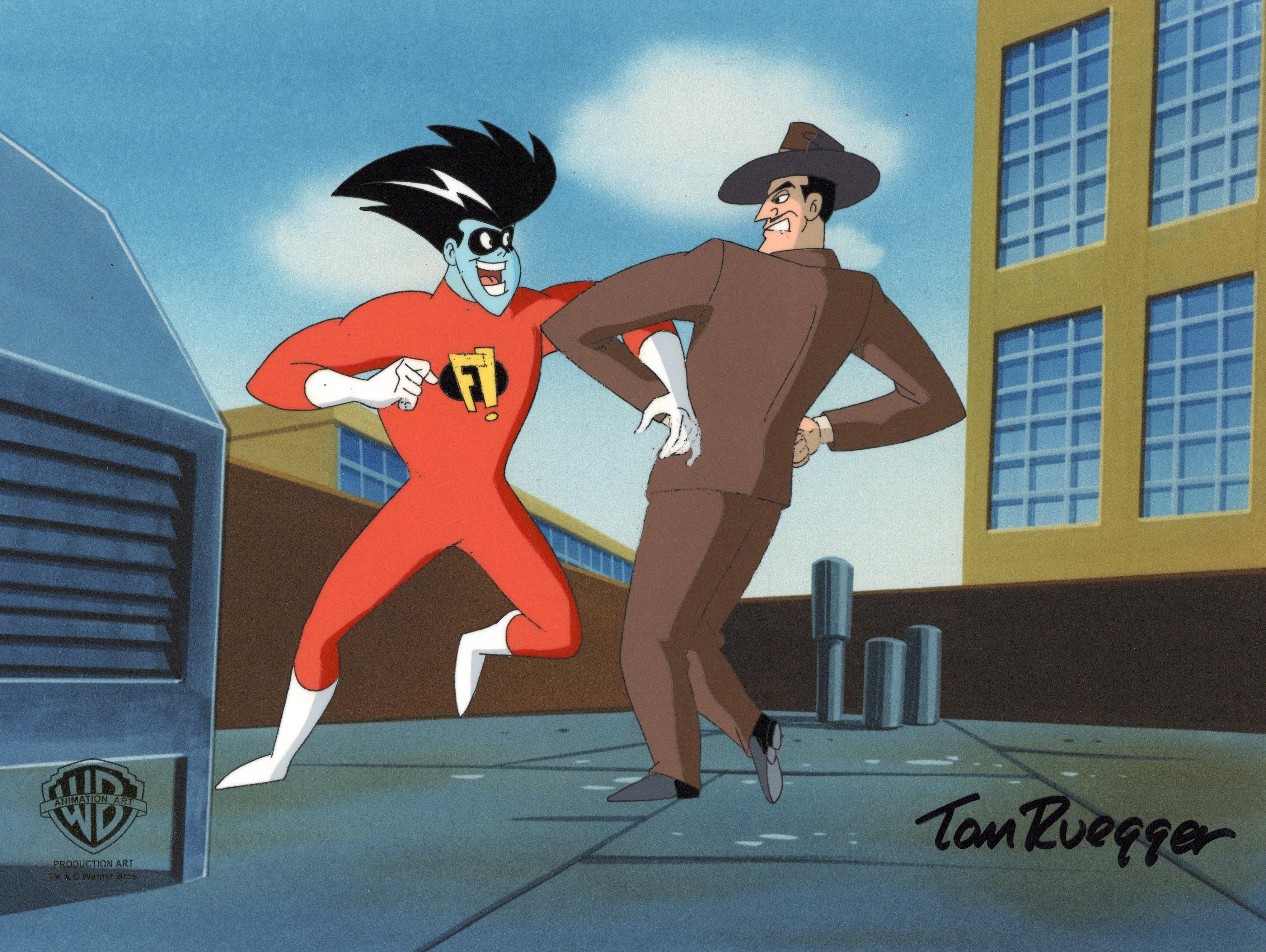 Freakazoid Original Production Cel with Matching Drawing Double