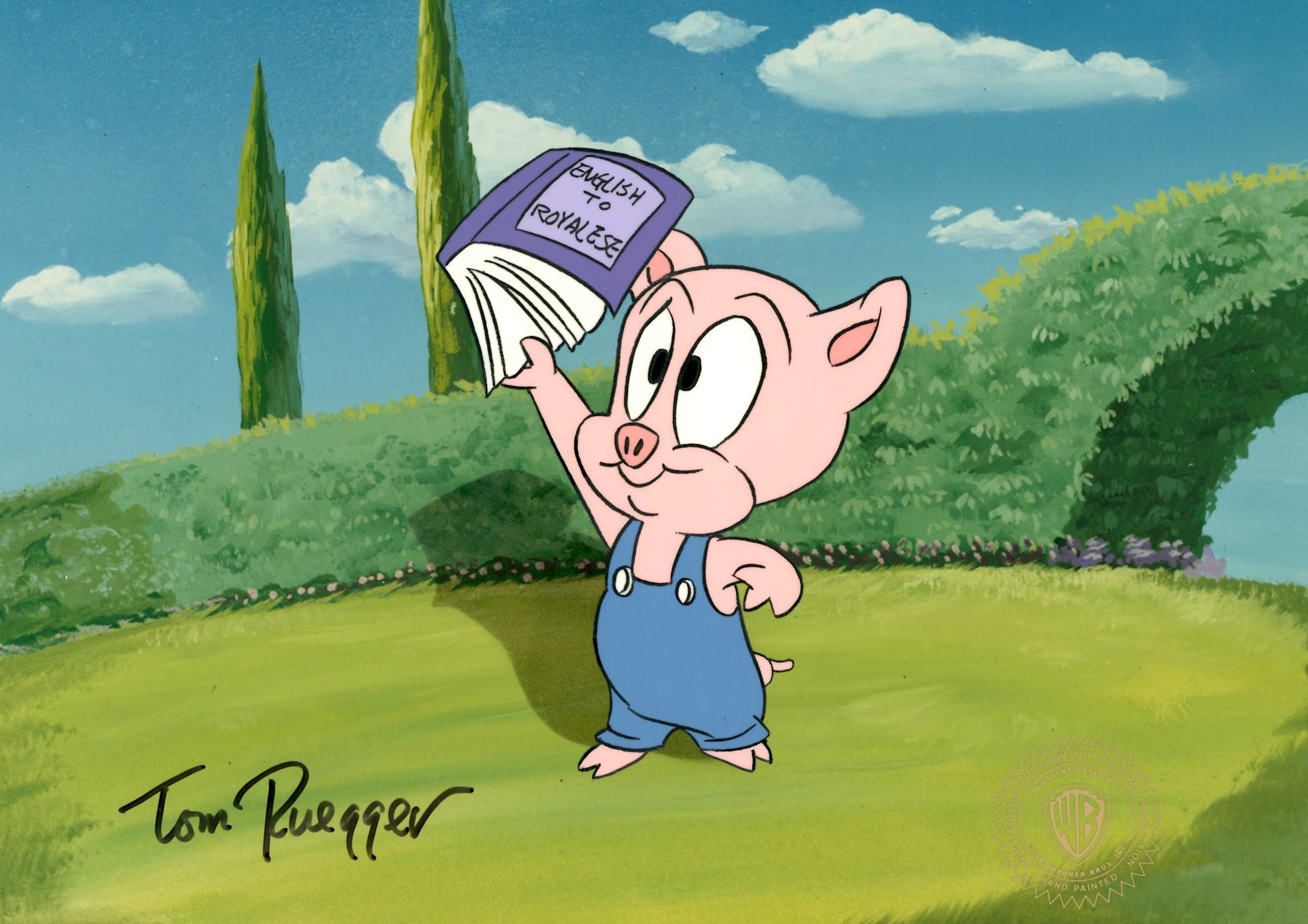 Tom Ruegger Characters Tiny Toon Adventures Original Production Cel Signed by Tom Ruegger: Ha ...