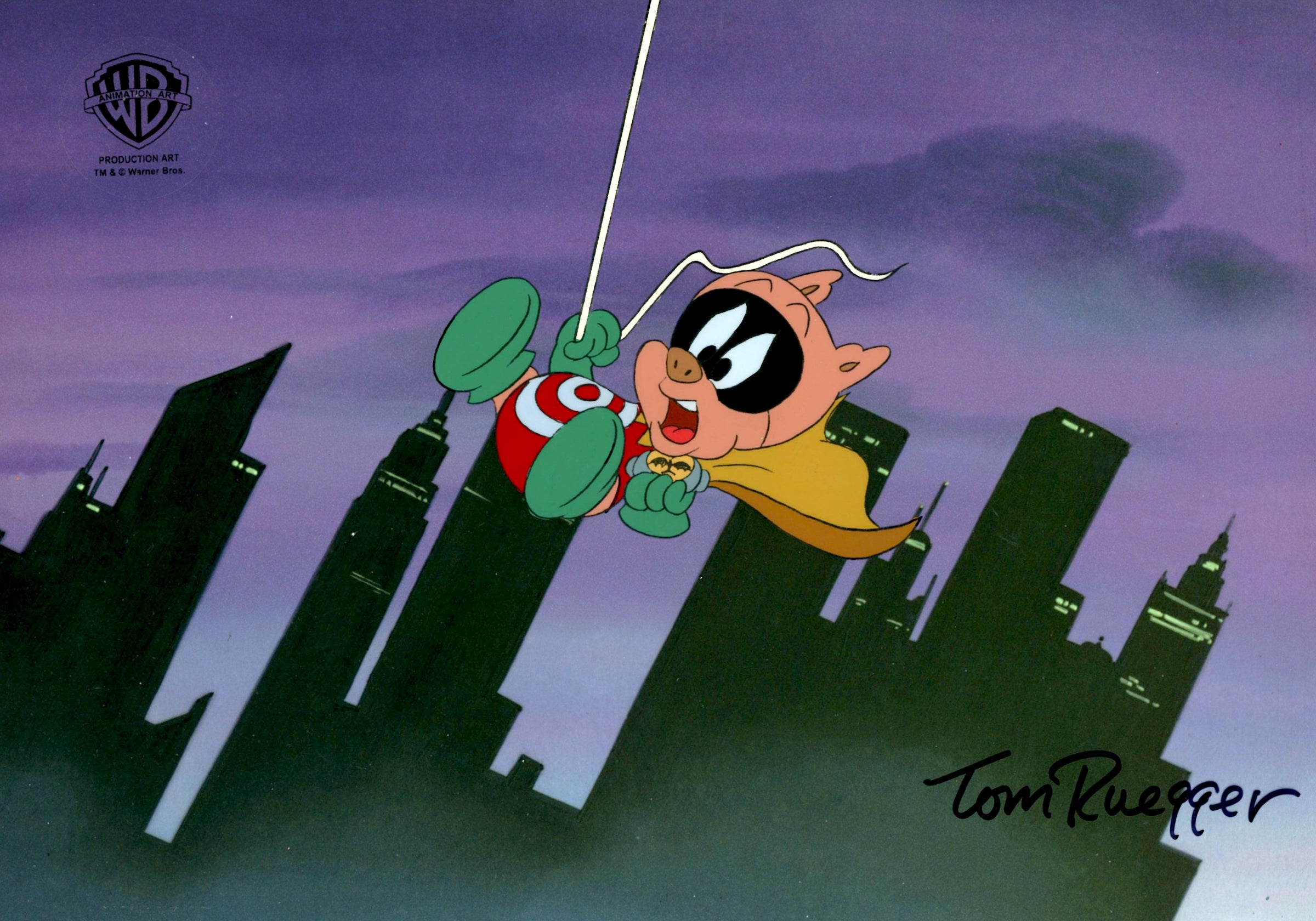 Tom Ruegger Productions Tiny Toon Adventures Original Production Cel Signed by Tom Ruegger: Ha ...