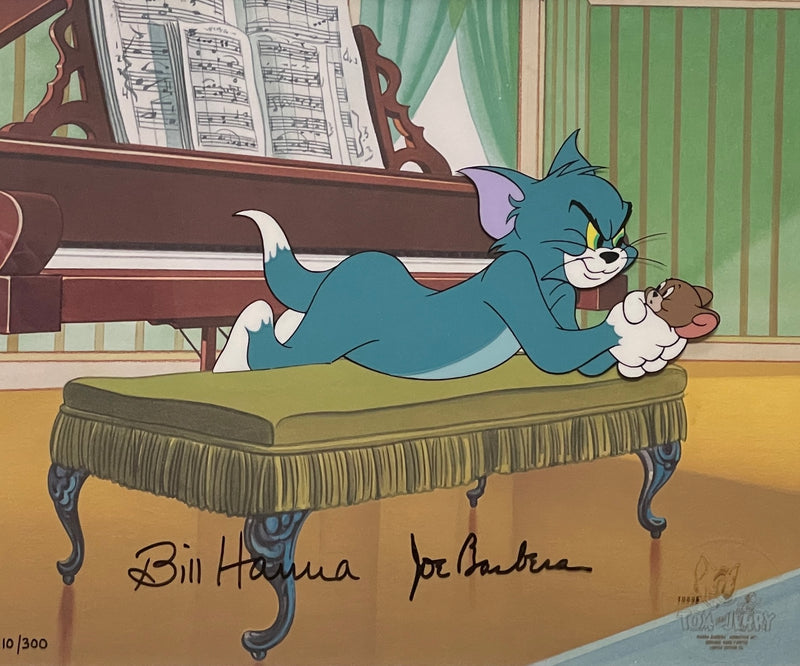 Tom and Jerry Limited Edition Cel Suite Signed by Bill Hanna and Joe Barbera: Tom and Jerry