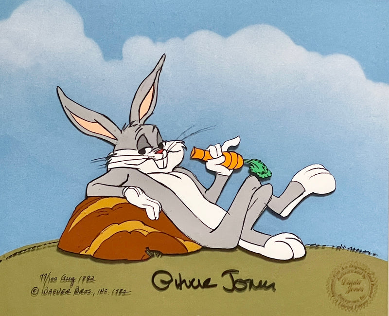 Looney Tunes Limited Edition Cel Signed by Chuck Jones: Bugs Centerfold