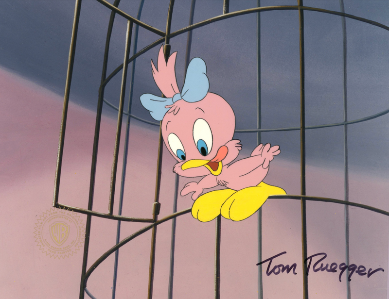 Tiny Toon Adventures Original Production Cel Signed by Tom Ruegger: Sweetie Bird