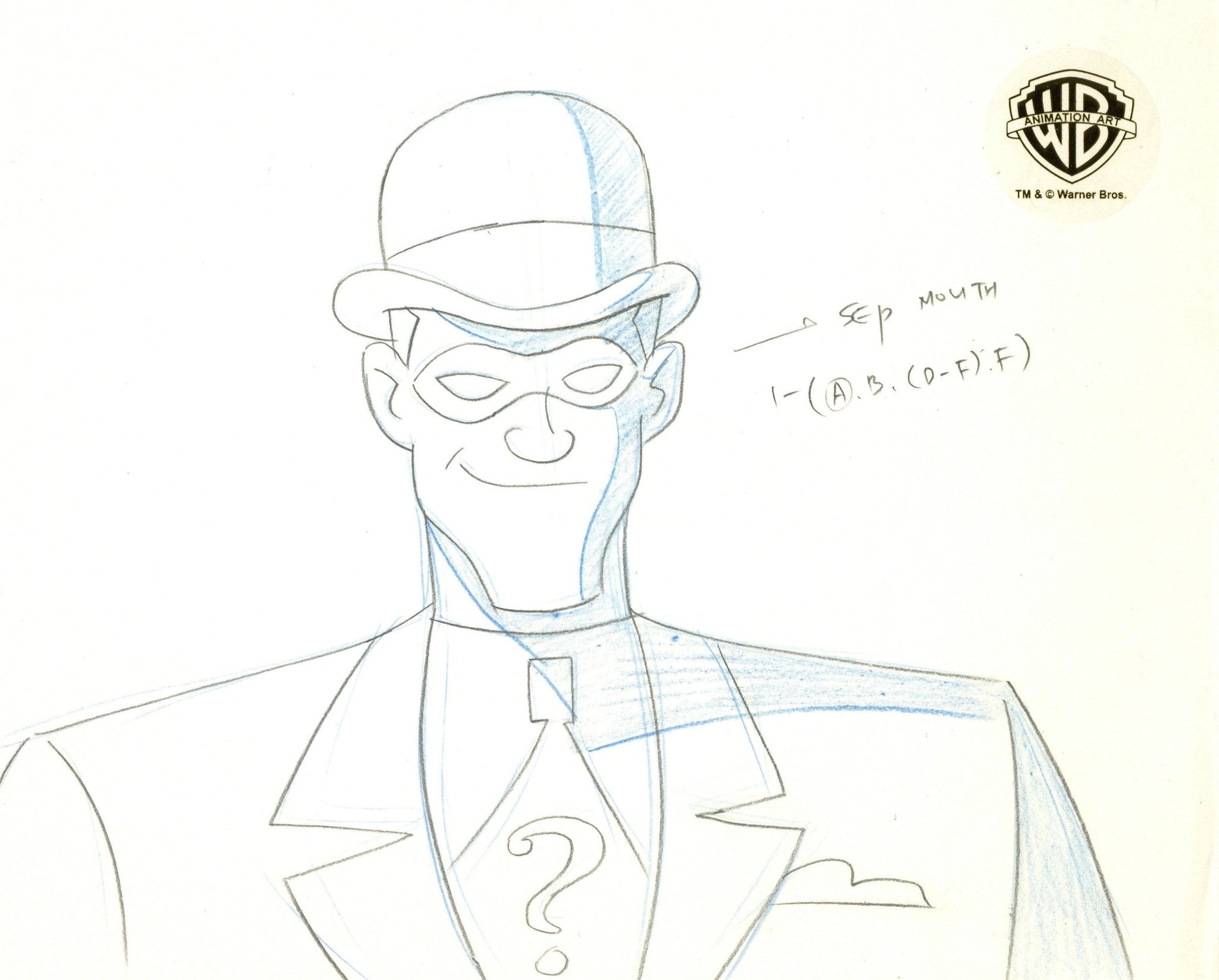 How To Draw The Riddler From Batman Batman The Animated Series Original Production Drawing: Riddler ...