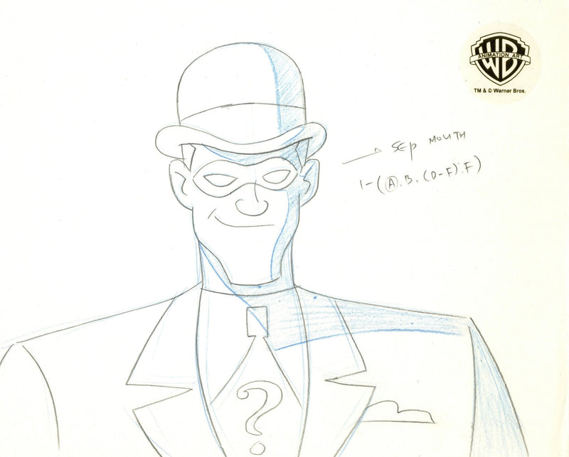 Batman The Animated Series Original Production Drawing: Riddler ...