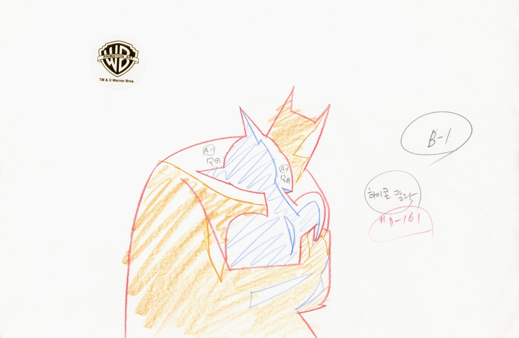 Chase Me The New Batman Adventures Original Production Drawing Batm chase-me-the-new-batman-adventures-original-production-drawing-batm