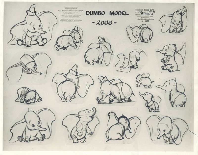 Dumbo Original Stat Model Sheet: Dumbo – Choice Fine Art