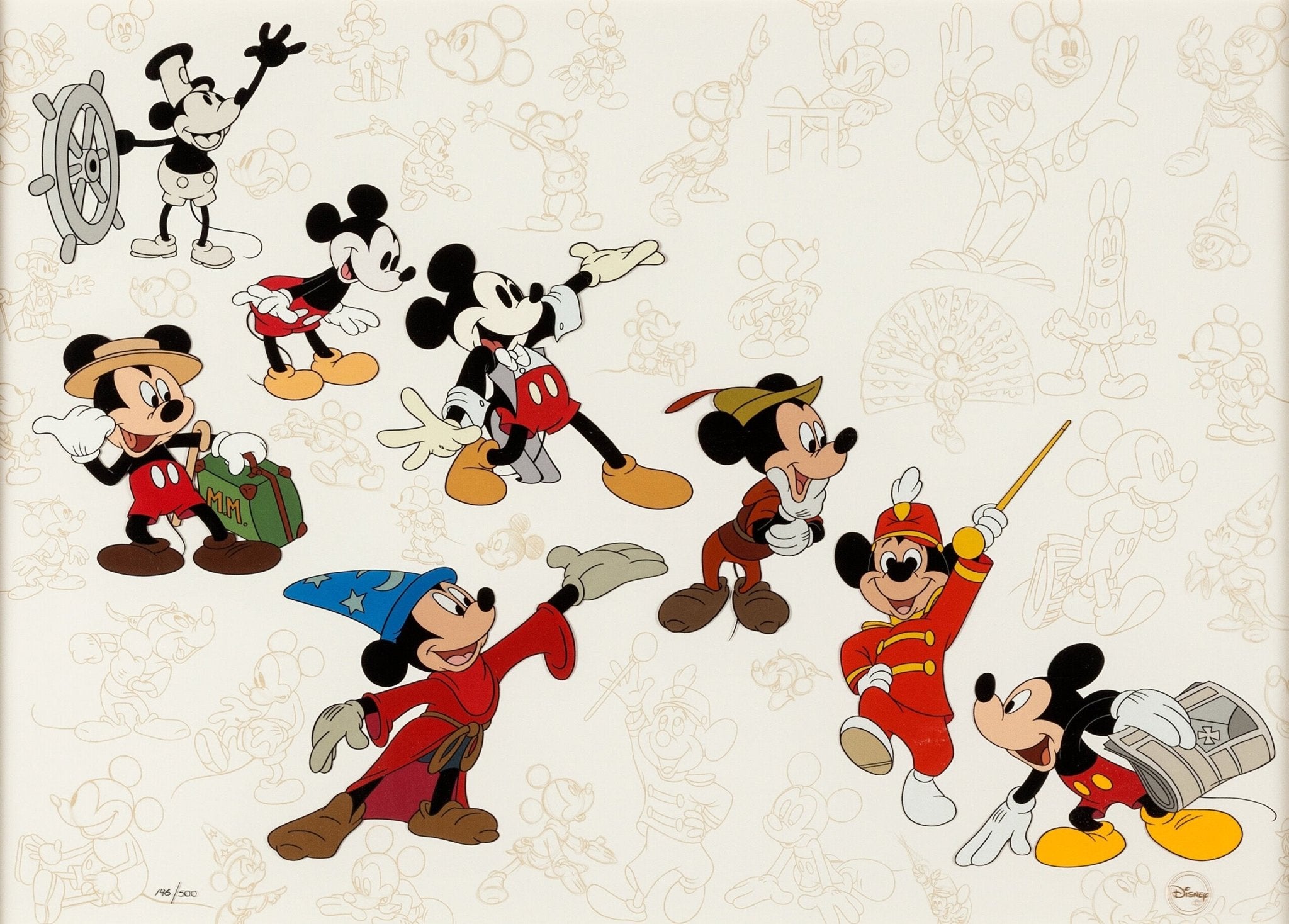 Mickey's Milestones Limited Edition Cel Signed and Remarqued by