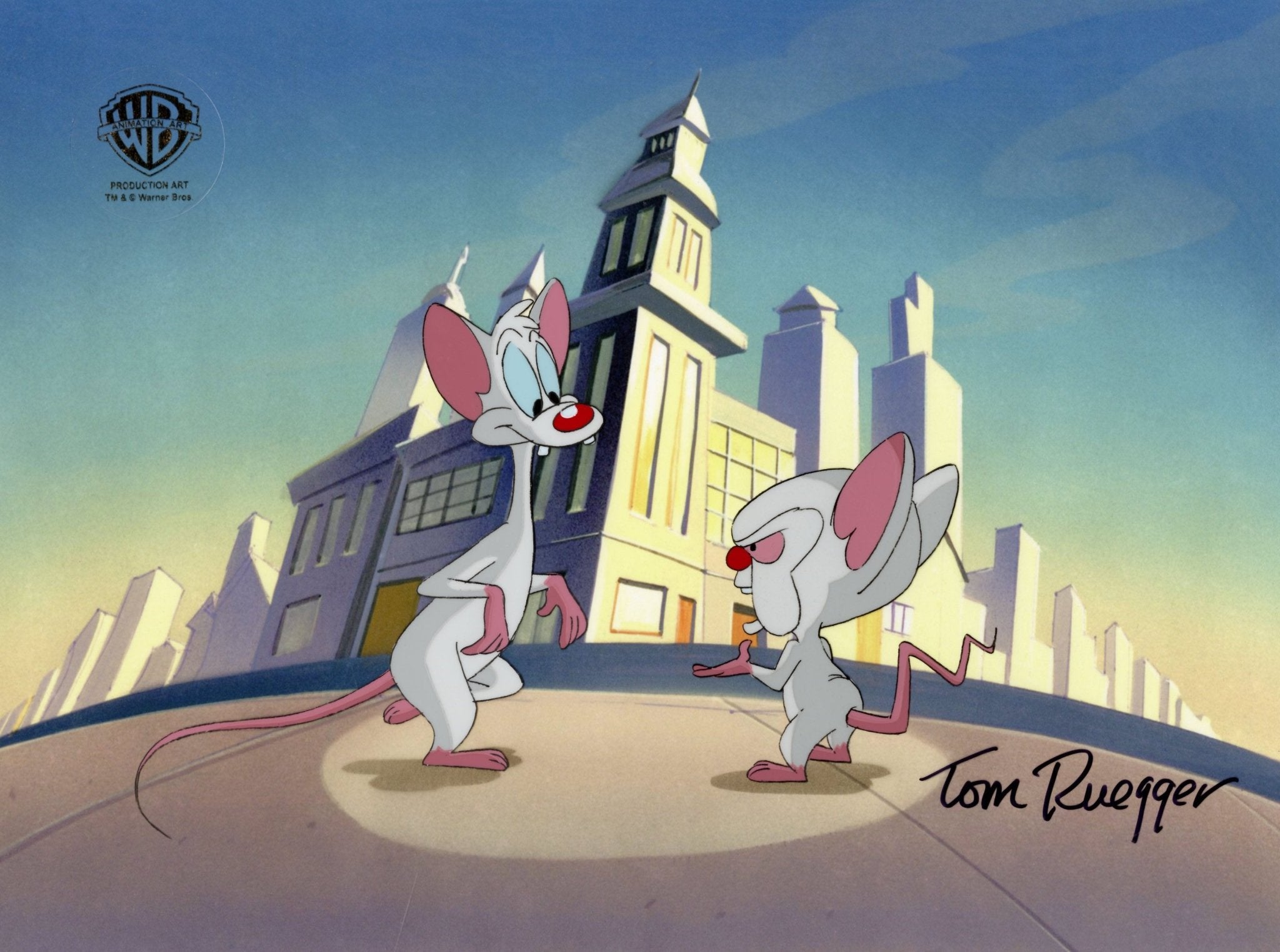 Tom Ruegger Productions Pinky And The Brain Original Production Cel Signed by Tom Ruegger: Pin ...