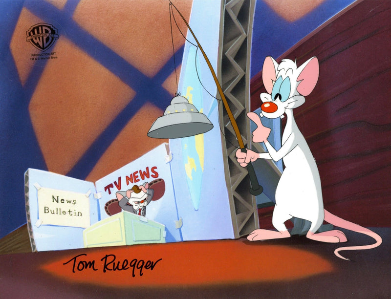 Tom Ruegger Pinky And The Brain Original Production Cel Signed by Tom Ruegger: Pin ...