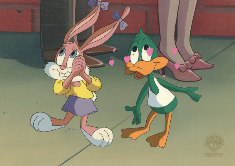 Tiny Toons Adventures Original Production Cel: Babs Bunny and Plucky Duck