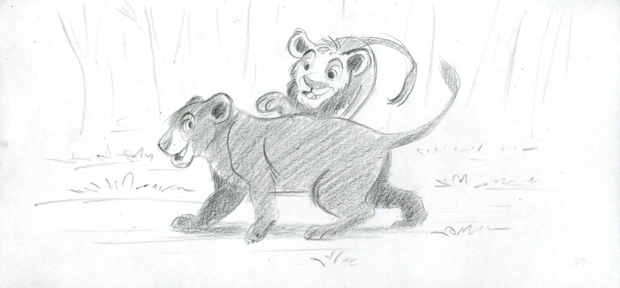 Simba And Nala Drawing Simba And Nala By Sarou91 On DeviantArt