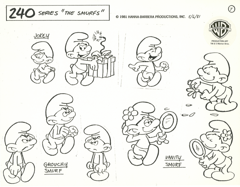 The Smurfs Original Stat Model Sheet – Choice Fine Art