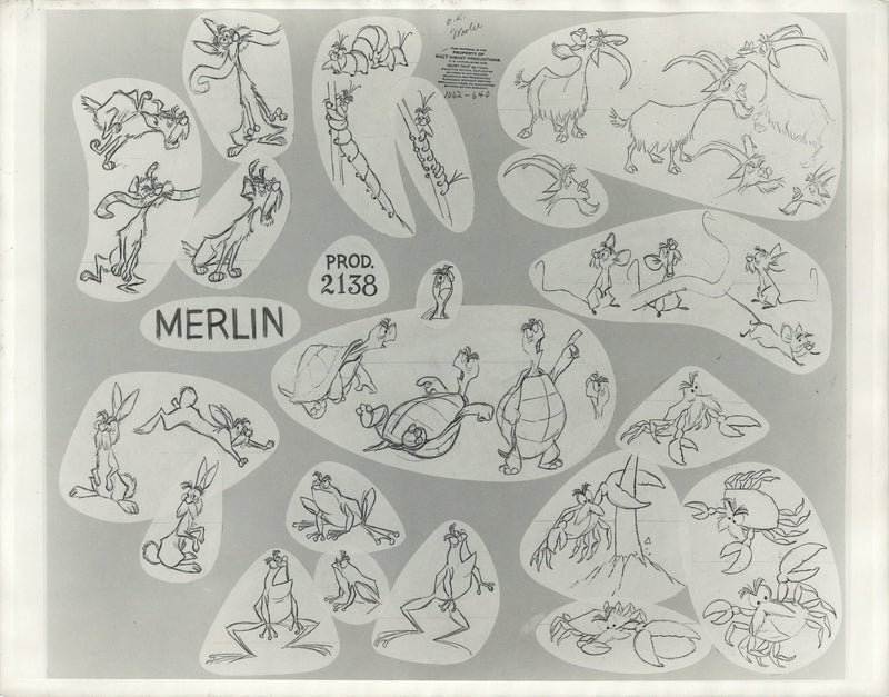 Merlin Forms The Sword in the Stone Original Stat Model Sheet: Merlin's Animal Form ...
