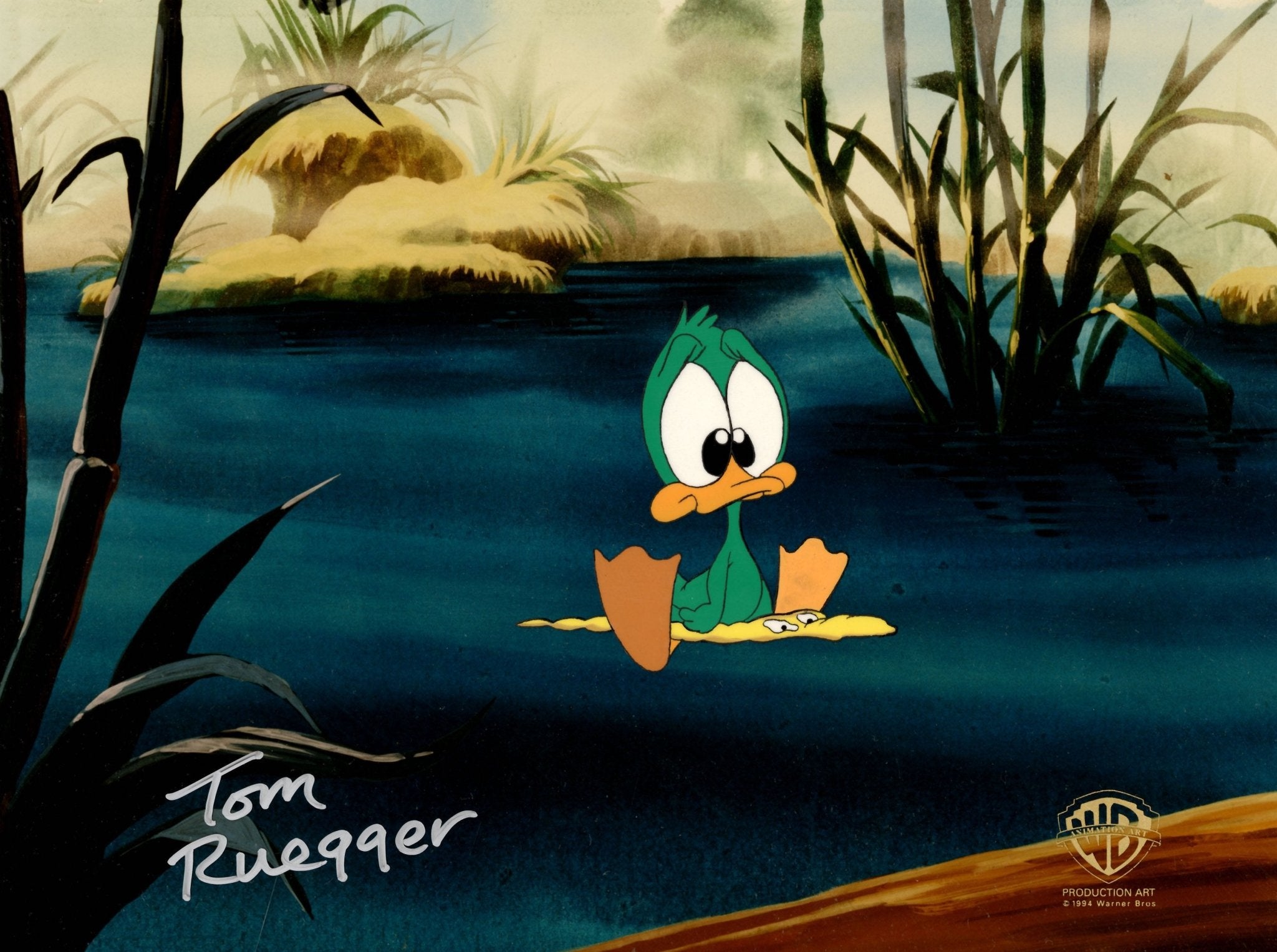 Tom Ruegger Productions Tiny Toon Adventures Original Production Cel Signed by Tom Ruegger: Ba ...