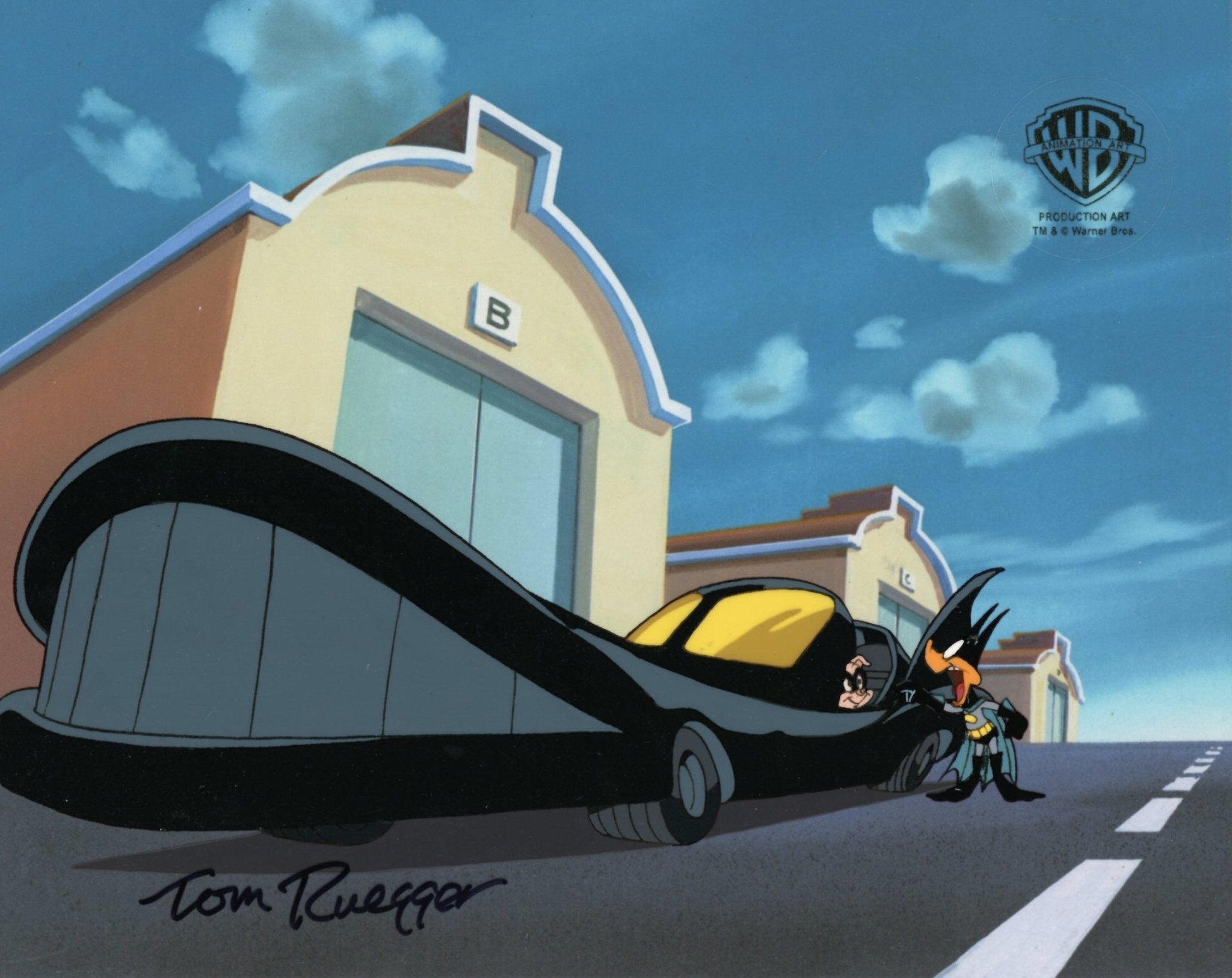 Tom Ruegger Characters Tiny Toon Adventures Original Production Cel Signed by Tom Ruegger: Ba ...