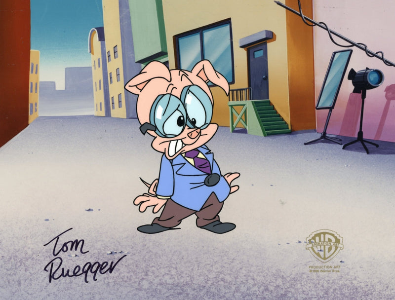 Tom Ruegger Style Tiny Toon Adventures Original Production Cel Signed by Tom Ruegger: Ha ...