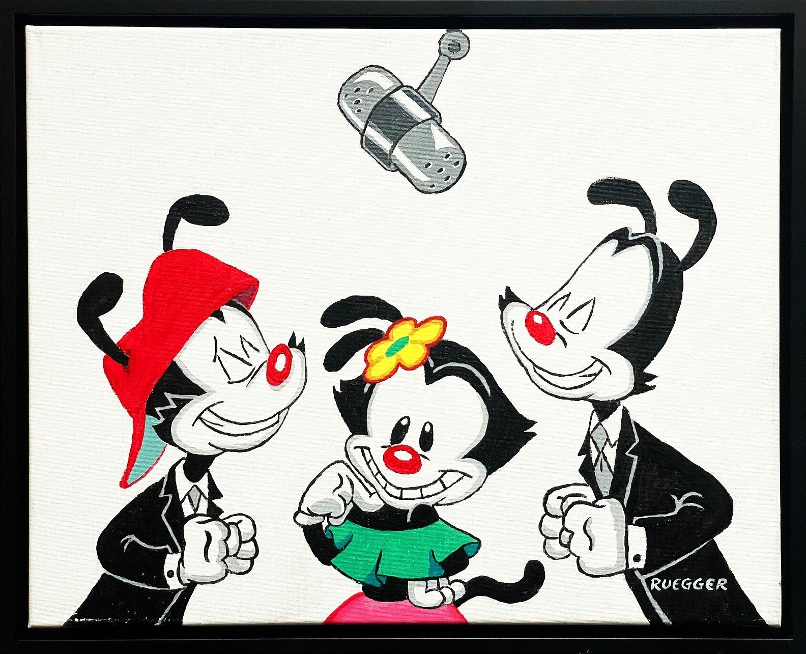 Summer Ruegger Tom Ruegger Original Acrylic Painting on Canvas: Yakko, Wakko, and Dot ...