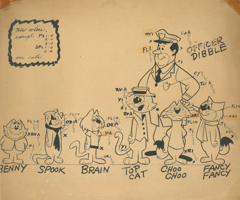 Top Cat Original Stat Model Sheet – Choice Fine Art