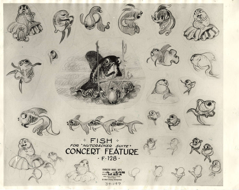 Fantasia Original Production Model Sheet: Fish – Choice Fine Art