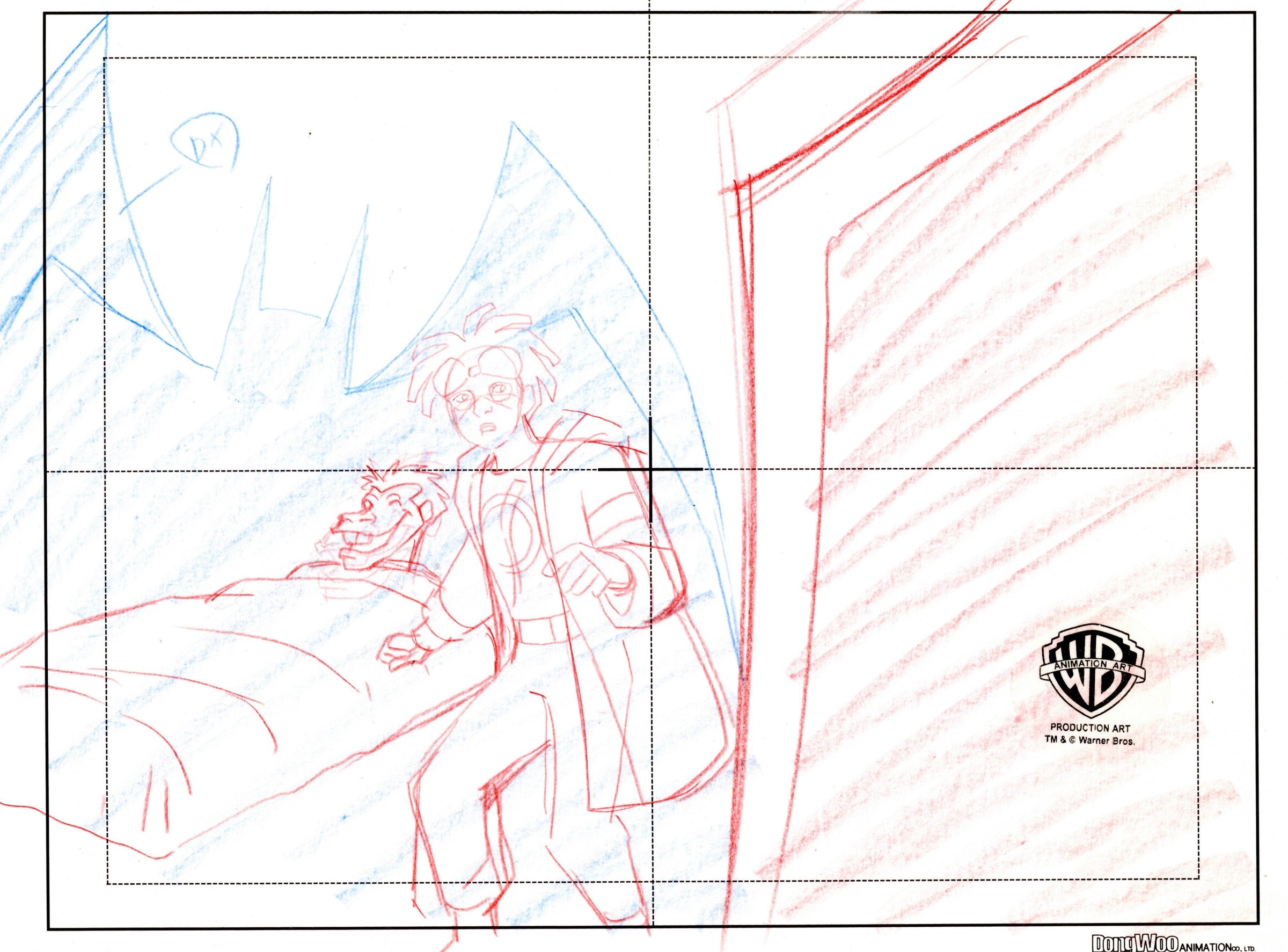 Shock Reference Draw Static Shock Original Production Layout Drawing: Static Shock and Ferr ...
