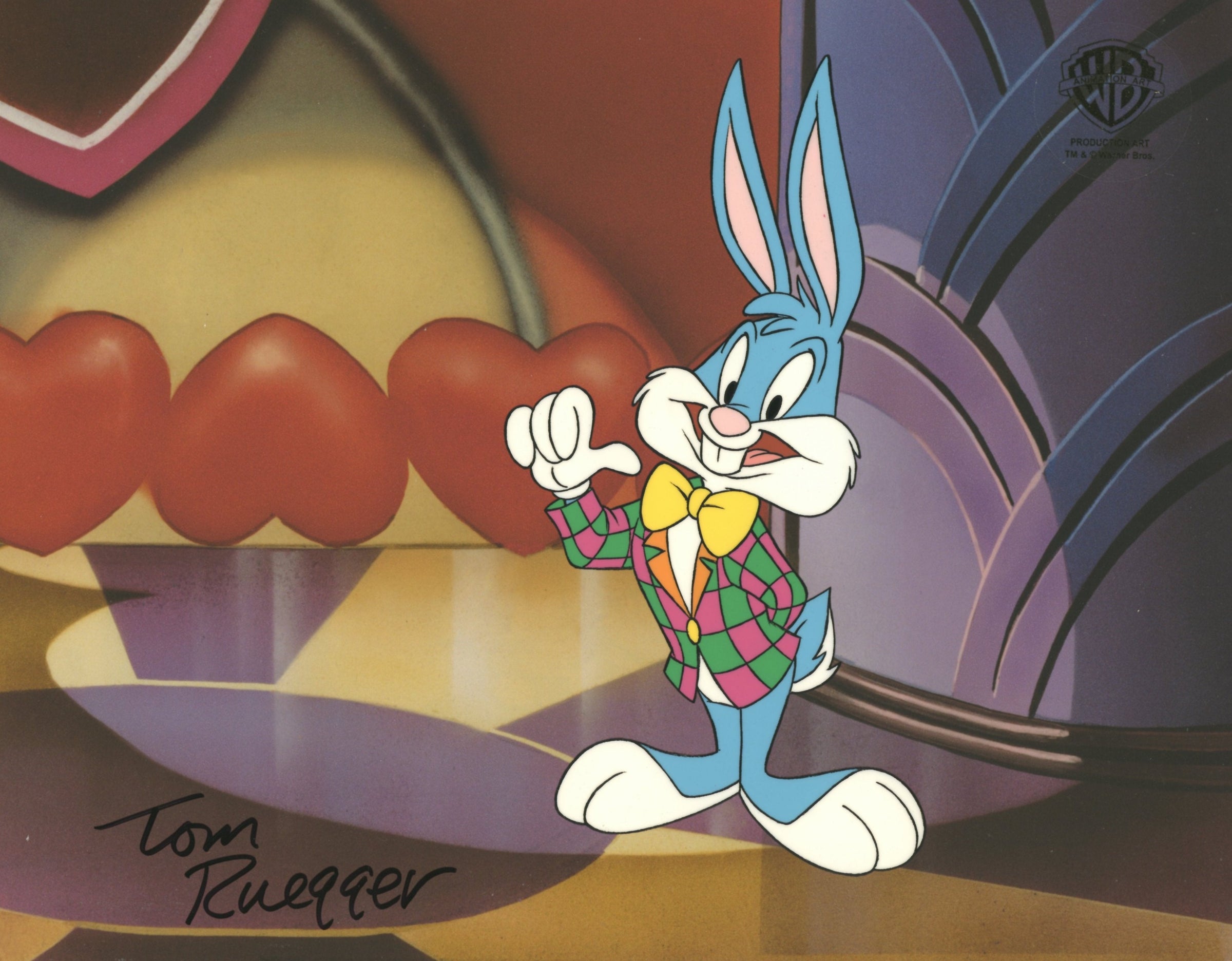 Tom Ruegger Productions Tiny Toon Adventures Original Production Cel Signed by Tom Ruegger: Bu ...