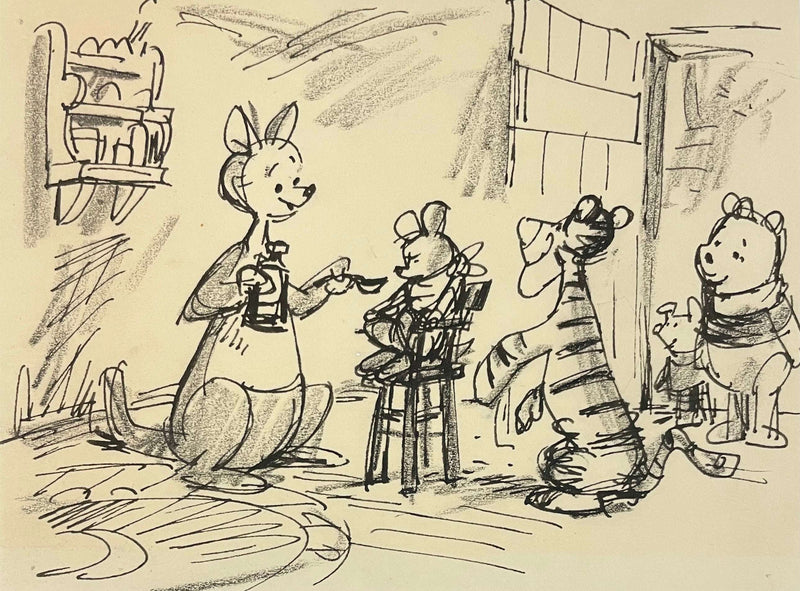 Winnie the Pooh and Tigger Too, Original Storyboard: Kanga, Roo, Tigge ...