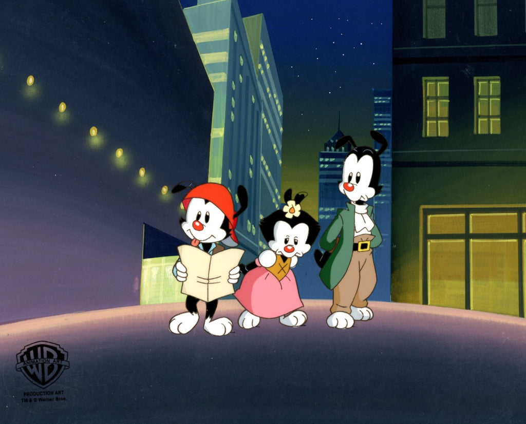 Animaniacs Original Production Cel on Original Background: Yakko, Wakko, and Dot - Choice Fine Art