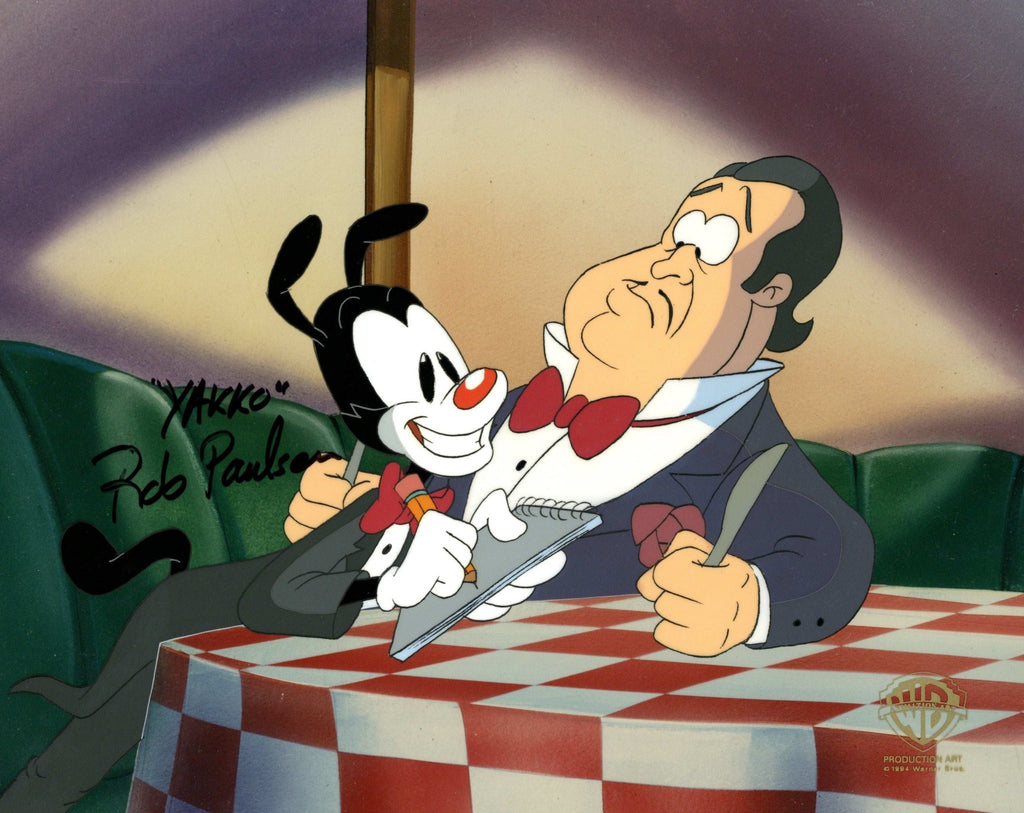 Animaniacs Original Production Cel Signed by Rob Paulsen: Yakko and Don Pepperoni - Choice Fine Art
