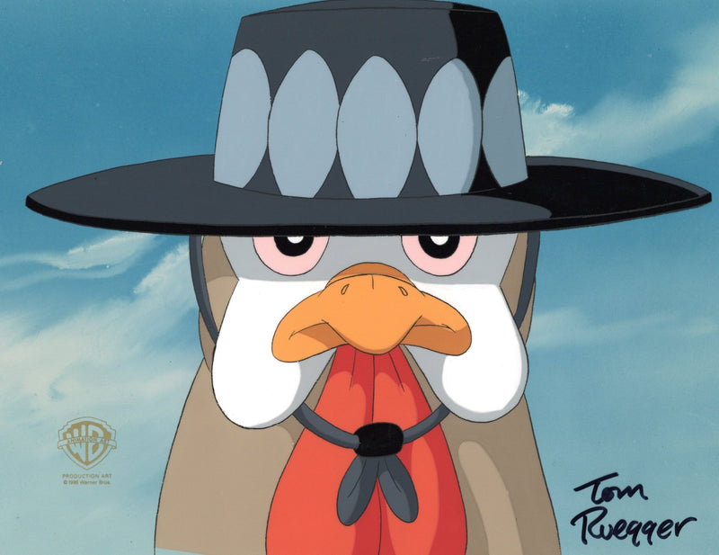 Tom Ruegger Characters Animaniacs Original Production Cel Signed by Tom Ruegger: Chicken Boo ...