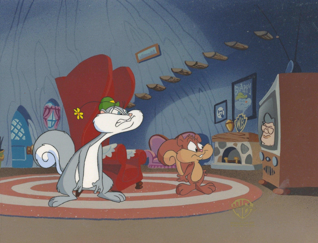 Animaniacs Original Production Cel: Slappy Squirrel and Skippy Squirrel - Choice Fine Art