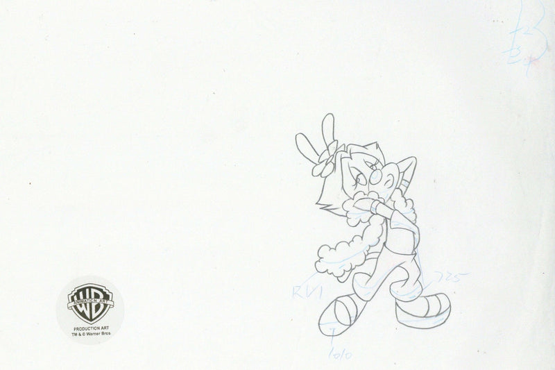 Animaniacs Original Production Cel with Matching Drawing: Nurse, Minerva, and Dot - Choice Fine Art
