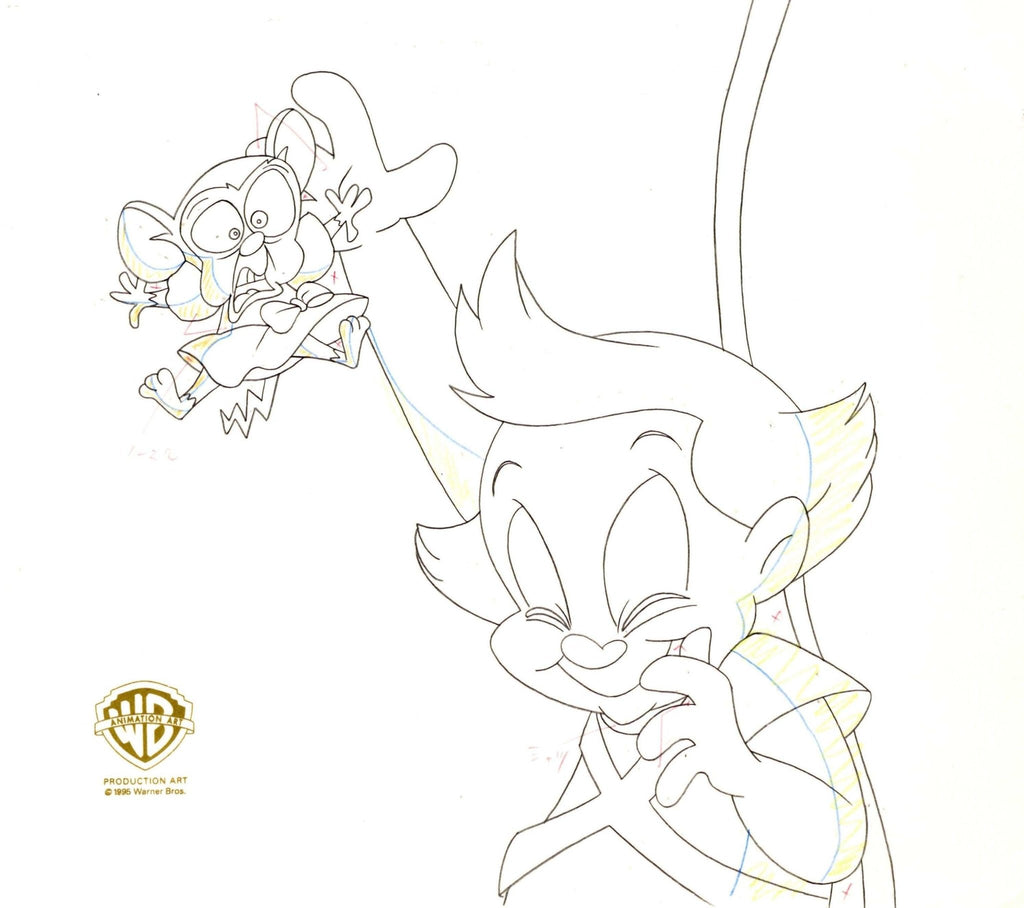 Animaniacs Original Production Drawing: Brain and Mindy - Choice Fine Art