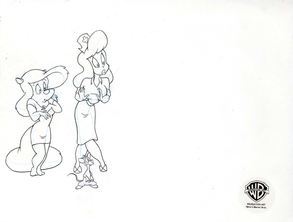 Animaniacs Original Production Drawing: Minerva, Nurse, and Pinky - Choice Fine Art