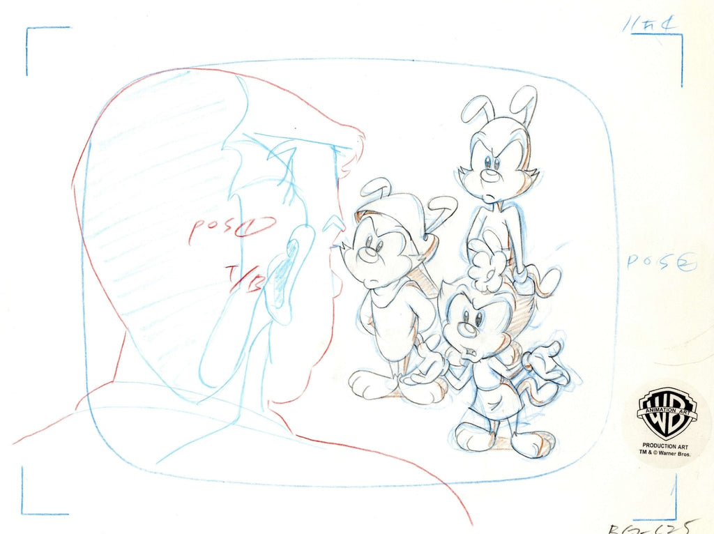 Animaniacs Original Production Drawing: Wakko, Yakko, Dot - Choice Fine Art
