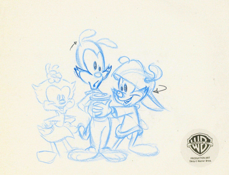 Animaniacs Original Production Drawing: Yakko, Wakko, and Dot - Choice Fine Art