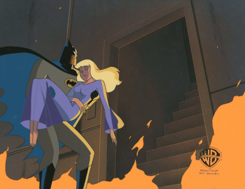 Batman and Mr. Freeze SubZero Original Production Cel On Original Background: Batman and Nora Fries - Choice Fine Art
