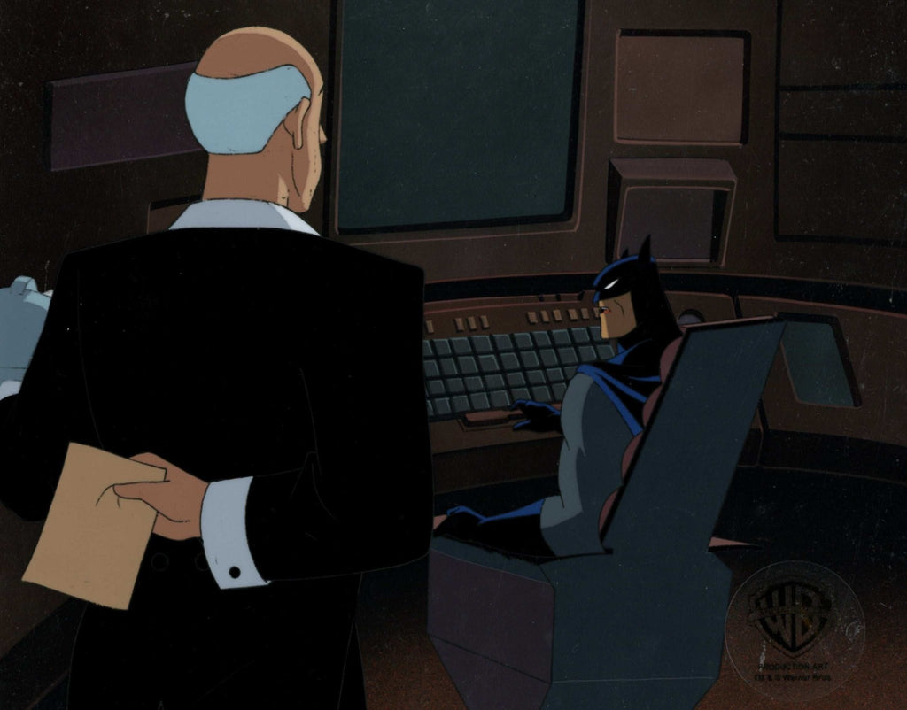 Batman The Animated Series Original Production Cel on Original Background: Batman and Alfred - Choice Fine Art