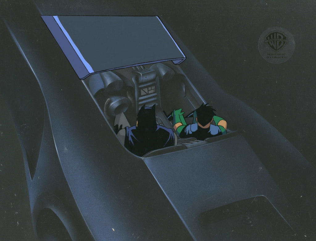 Batman The Animated Series Original Production Cel On Original Background: Batman and Robin - Choice Fine Art