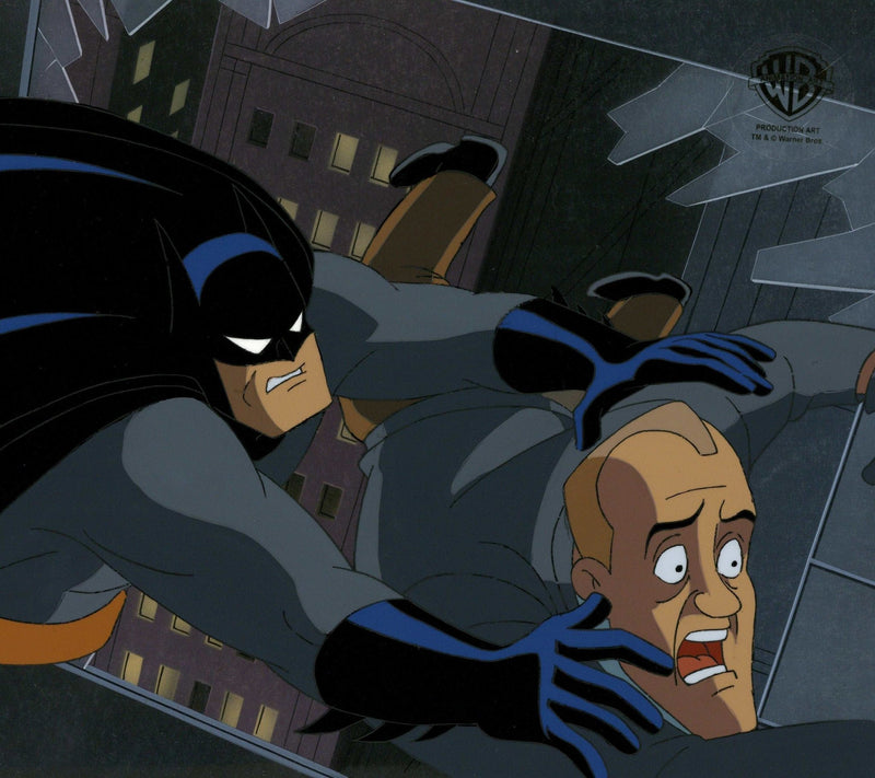 Batman The Animated Series Original Production Cel On Original Background: Batman and Wormwood - Choice Fine Art
