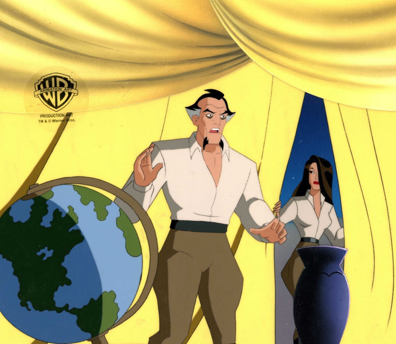 Batman The Animated Series Original Production Cel On Original Background: Ra's Al Ghul and Talia Al Ghul - Choice Fine Art