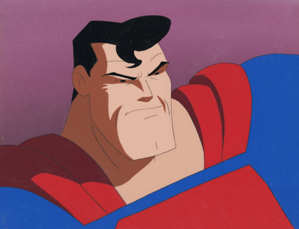 Batman The Animated Series Original Production Cel On Original Background: Superman - Choice Fine Art